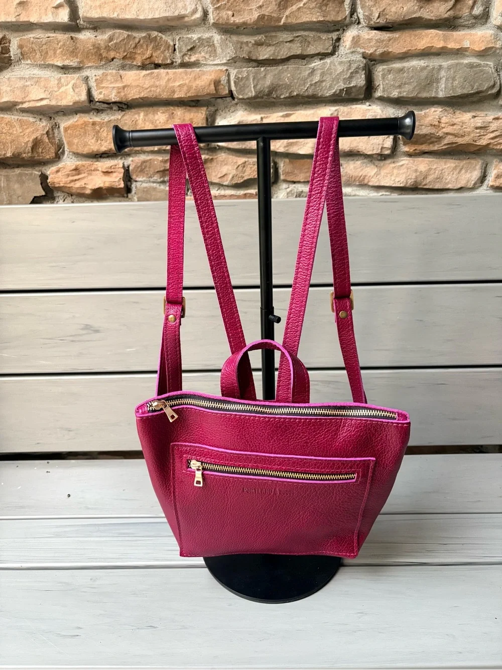 Premium PLG Orchid Leather Mini Backpack - Women
